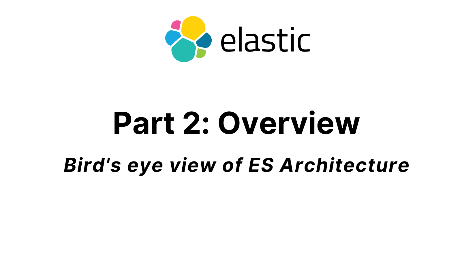 Part 2: Overview of Elastic Search Architecture